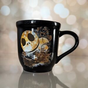 Disney Black and Gold Nightmare Before Christmas Mug